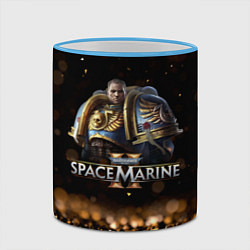 Кружка 3D Captain Titus Warhammer 40000 space marine 2, цвет: 3D-небесно-голубой кант — фото 2