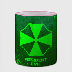 Кружка 3D Resident Evil - green gradient, цвет: 3D-розовый кант — фото 2