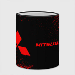 Кружка 3D Mitsubishi - red gradient по-горизонтали, цвет: 3D-черный кант — фото 2