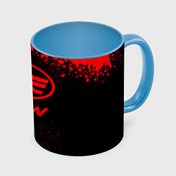 Кружка 3D FAW - red gradient, цвет: 3D-белый + небесно-голубой