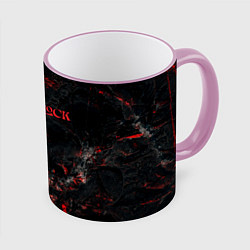 Кружка цветная Deadlock logo red texture