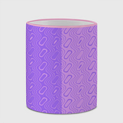 Кружка 3D Фиолетовые и розовые волны, цвет: 3D-розовый кант — фото 2