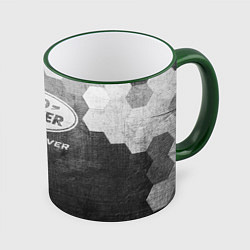 Кружка 3D Land Rover - grey gradient, цвет: 3D-зеленый кант