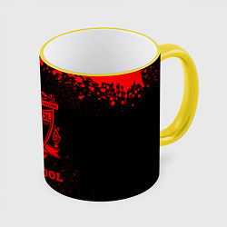 Кружка 3D Liverpool - red gradient, цвет: 3D-желтый кант