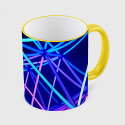 Кружка цветная Неоновая текстура геометрия