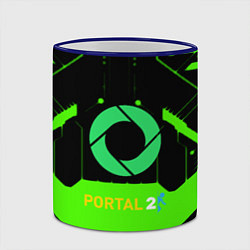 Кружка 3D Portal game pattern, цвет: 3D-синий кант — фото 2
