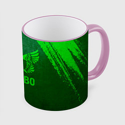 Кружка 3D Placebo - green gradient, цвет: 3D-розовый кант