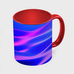 Кружка цветная Неоновые волны градиент