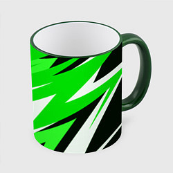 Кружка 3D Geometry stripes green, цвет: 3D-зеленый кант