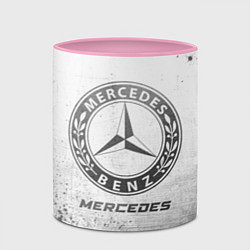 Кружка 3D Mercedes - white gradient, цвет: 3D-белый + розовый — фото 2