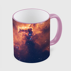 Кружка цветная Космические облака и звезды