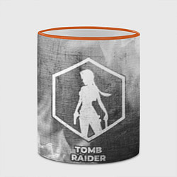 Кружка 3D Tomb Raider - grey gradient, цвет: 3D-оранжевый кант — фото 2