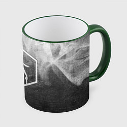 Кружка 3D Tomb Raider - grey gradient, цвет: 3D-зеленый кант