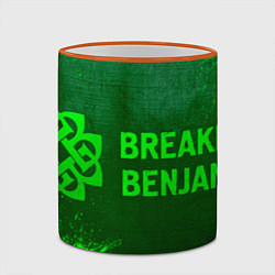 Кружка 3D Breaking Benjamin - green gradient по-горизонтали, цвет: 3D-оранжевый кант — фото 2