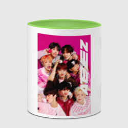 Кружка 3D Ateez группа, цвет: 3D-белый + светло-зеленый — фото 2