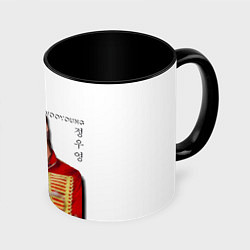 Кружка 3D Ateez Jeong Wooyoung, цвет: 3D-белый + черный