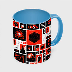Кружка цветная Dungeons and dragons pattern