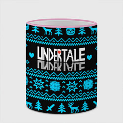 Кружка 3D Undertale rpg winter, цвет: 3D-розовый кант — фото 2