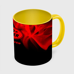Кружка 3D Land Rover - red gradient, цвет: 3D-белый + желтый