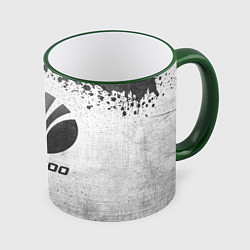 Кружка 3D Daewoo - white gradient, цвет: 3D-зеленый кант