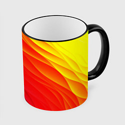 Кружка цветная Абстрактные волны текстура