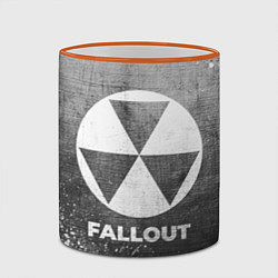 Кружка 3D Fallout - grey gradient, цвет: 3D-оранжевый кант — фото 2