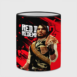 Кружка 3D Red Dead Redemption 2 - Wanted, цвет: 3D-черный кант — фото 2