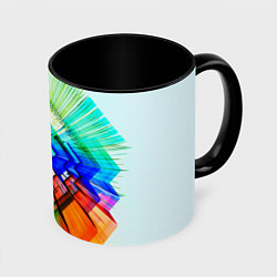 Кружка цветная Неоновая абстракция стекло