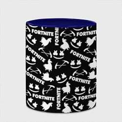 Кружка 3D Fortnite black pattern, цвет: 3D-белый + синий — фото 2