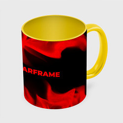 Кружка 3D Warframe - red gradient по-горизонтали, цвет: 3D-белый + желтый