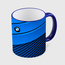 Кружка 3D BMW geometry blue, цвет: 3D-синий кант