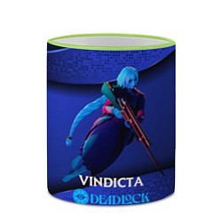 Кружка 3D Vindicta Deadlock, цвет: 3D-светло-зеленый кант — фото 2