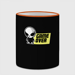Кружка 3D Game over alien, цвет: 3D-оранжевый кант — фото 2