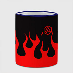 Кружка 3D Linkin park logo fire, цвет: 3D-синий кант — фото 2