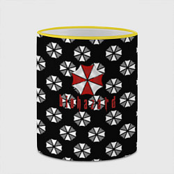 Кружка 3D Resident evil pattern umbrella, цвет: 3D-желтый кант — фото 2