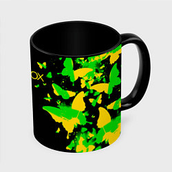 Кружка 3D Xbox бабочки, цвет: 3D-белый + черный