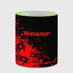 Кружка 3D Deathloop руки краска, цвет: 3D-светло-зеленый кант — фото 2