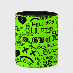 Кружка 3D Lil Peep кислотный паттерн, цвет: 3D-белый + черный — фото 2