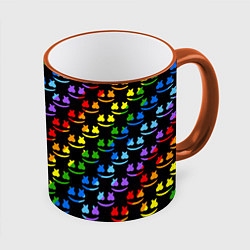 Кружка цветная Marshmello pattern neon