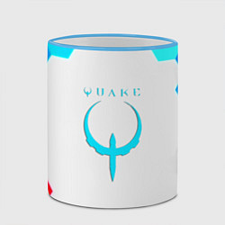 Кружка 3D Квейк соты, цвет: 3D-небесно-голубой кант — фото 2