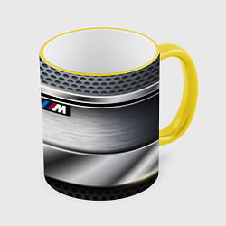 Кружка цветная BMW metal texture