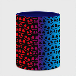 Кружка 3D Marshmello gradient, цвет: 3D-белый + синий — фото 2