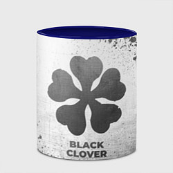 Кружка 3D Black Clover - white gradient, цвет: 3D-белый + синий — фото 2