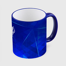 Кружка 3D Motorhead blue poly, цвет: 3D-синий кант