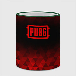 Кружка 3D PUBG red poly, цвет: 3D-зеленый кант — фото 2