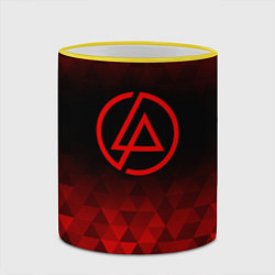 Кружка 3D Linkin Park red poly, цвет: 3D-желтый кант — фото 2