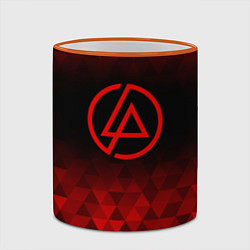 Кружка 3D Linkin Park red poly, цвет: 3D-оранжевый кант — фото 2