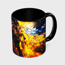 Кружка цветная Космическая абстракция