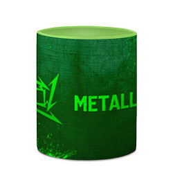 Кружка 3D Metallica - green gradient по-горизонтали, цвет: 3D-белый + светло-зеленый — фото 2