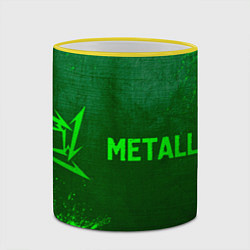 Кружка 3D Metallica - green gradient по-горизонтали, цвет: 3D-желтый кант — фото 2